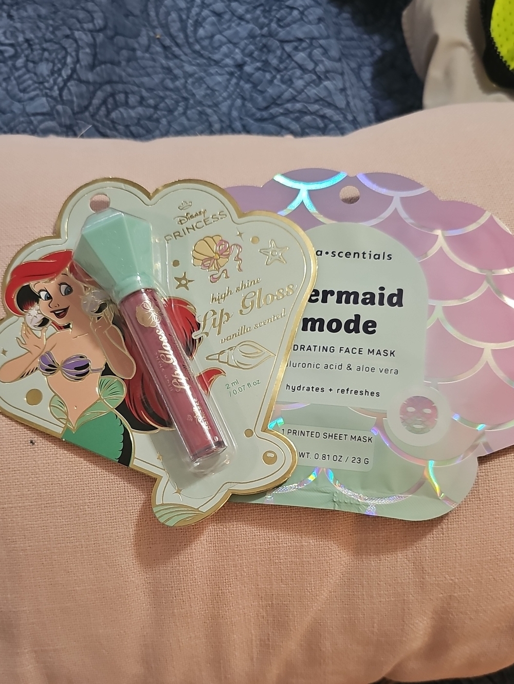 Disney Princess Little Mermaid Lip Gloss & Face Mask